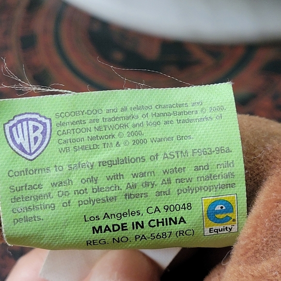 Vintage 2000 Scooby Doo Laying Down Plush Warner Brothers Cartoon Network - Picture 2 of 9